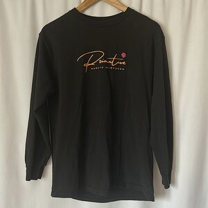 Primitive Naruto Shippuden Black Crewneck Long Sleeve Sweatshirt Top **Size M**